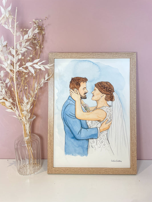 Gedetailleerd Aquarel Portret | Tijdelijk Uitverkocht*