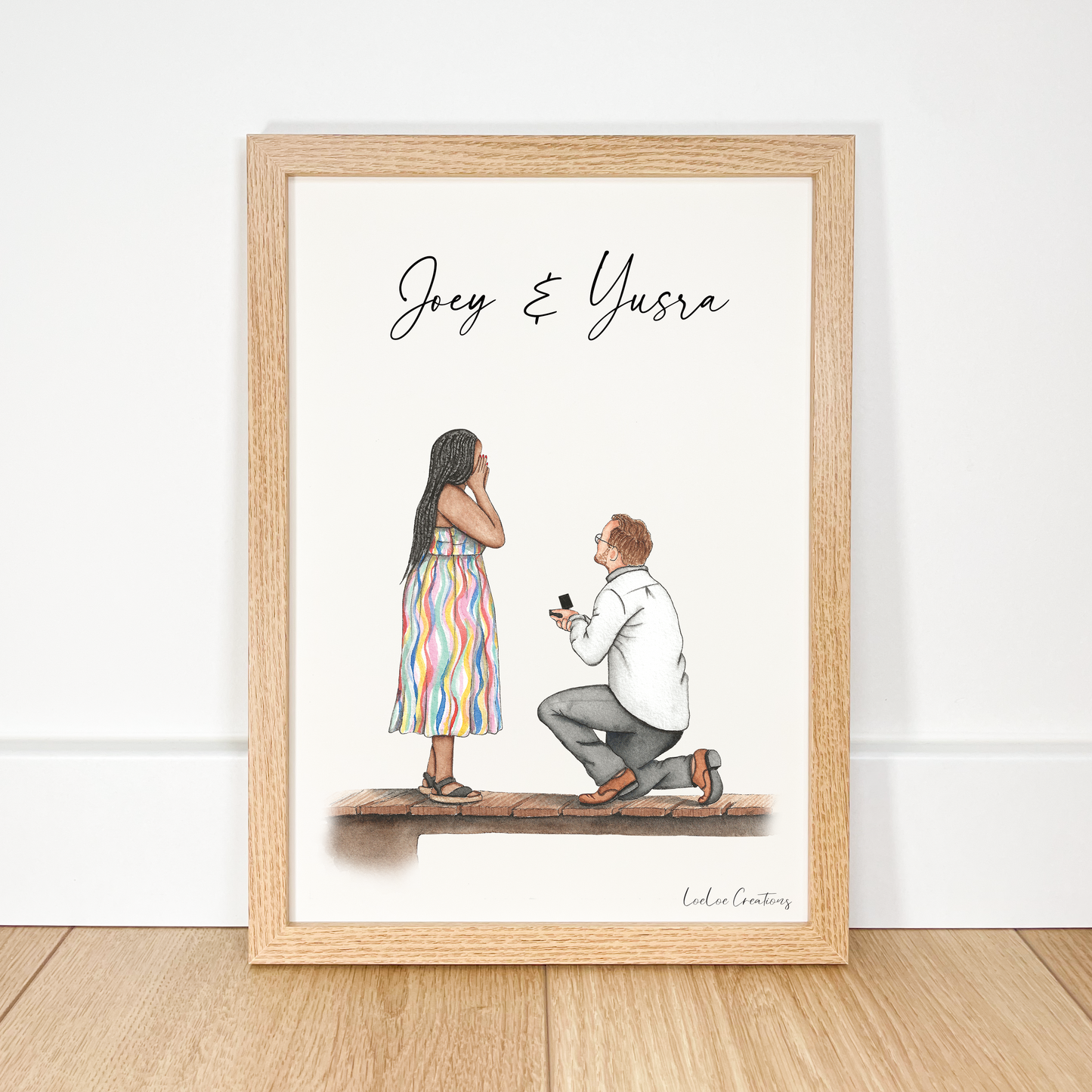 Minimalistisch Aquarel Portret | Tijdelijk Uitverkocht*