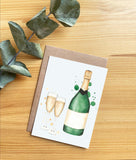 aquarel kaart champagne