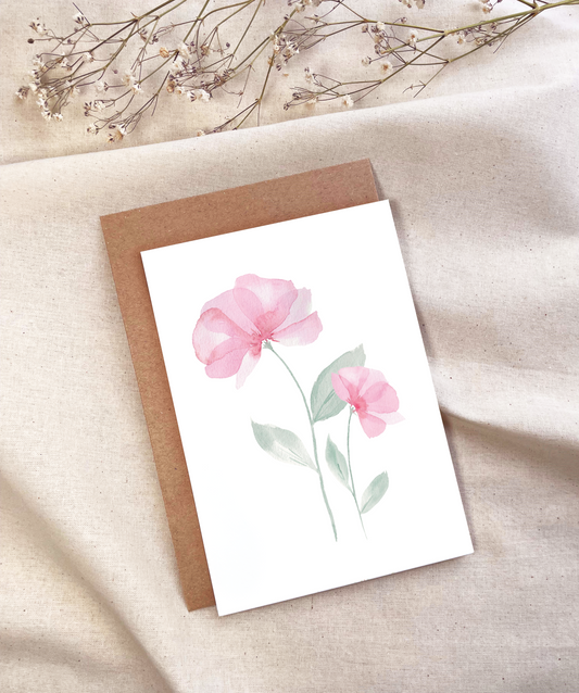 Zachtroze bloemen