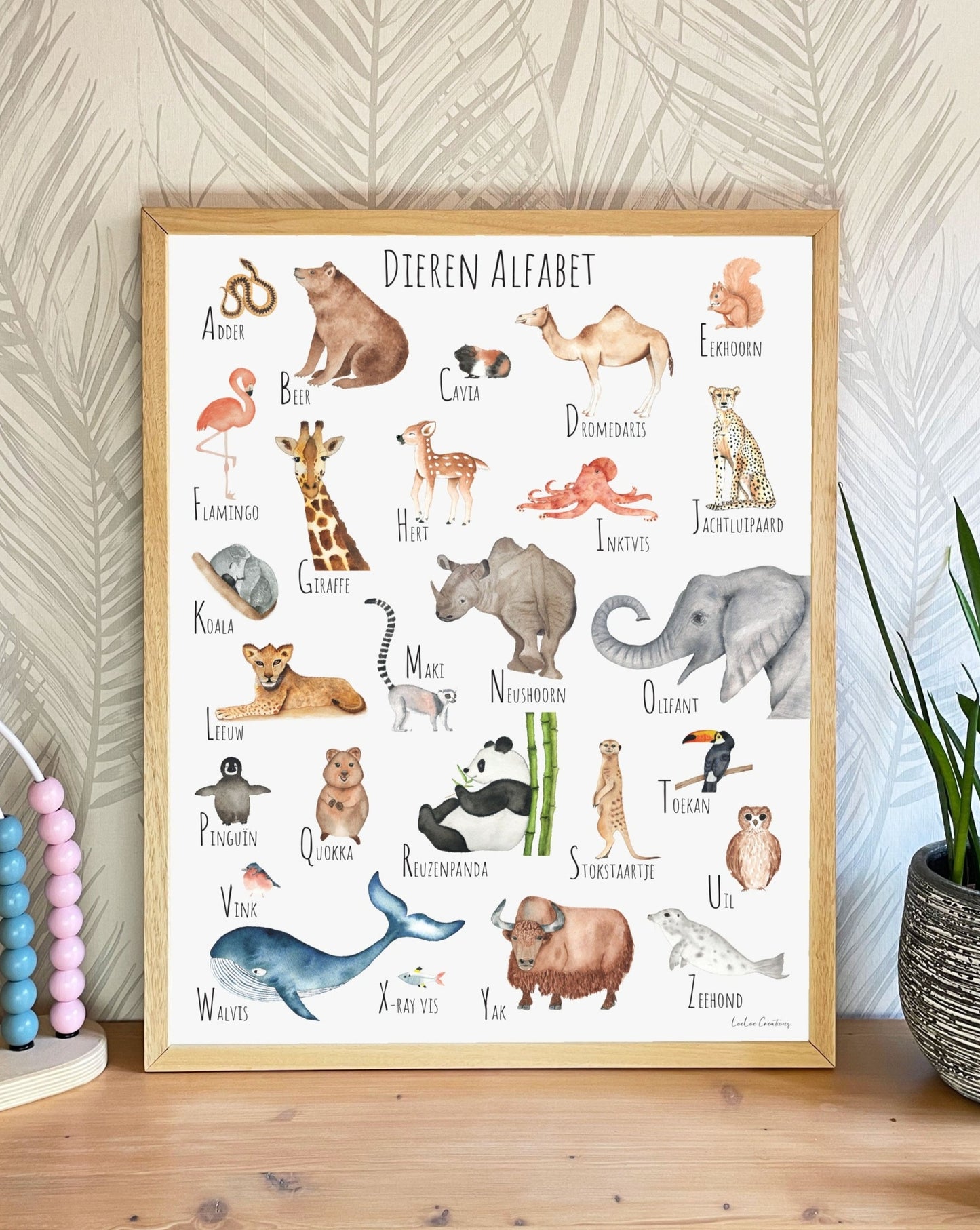 Dieren Alfabetposter
