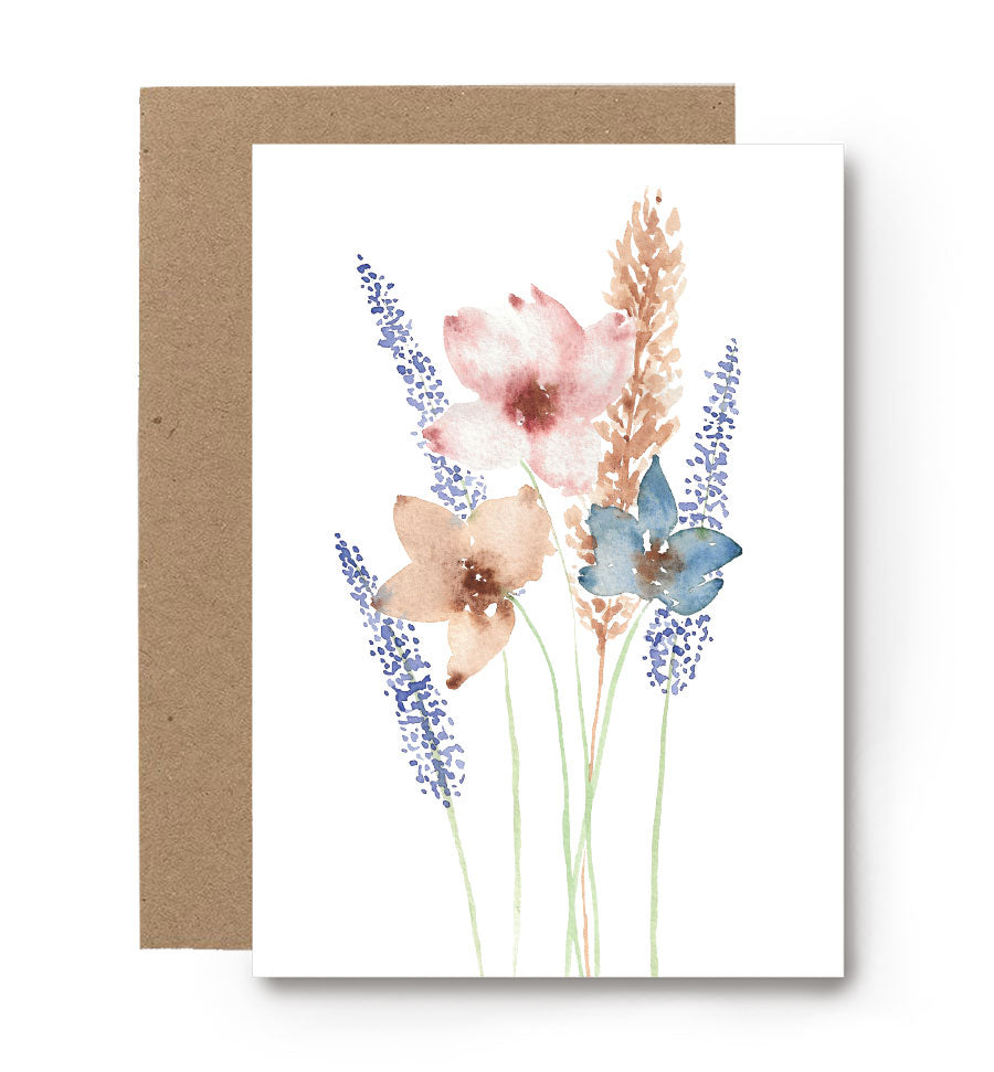 aquarelkaart bloemen