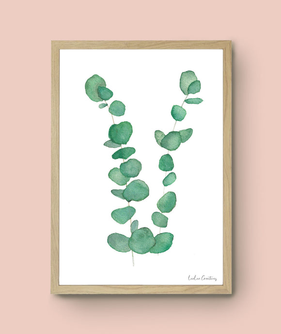 Aquarelposter eucalyptus