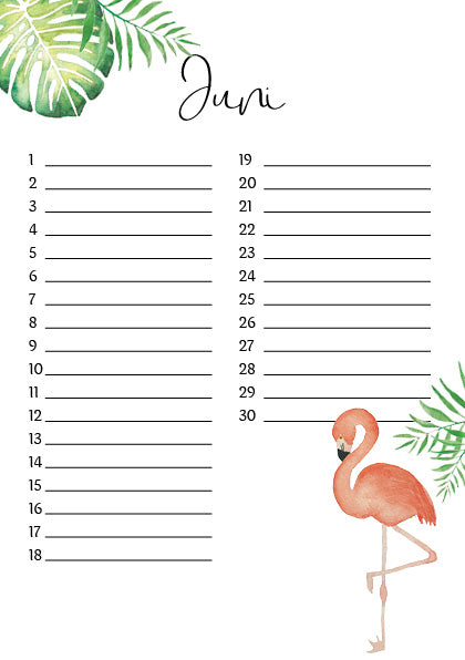 verjaardagskalender dieren jungle botanisch