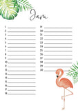 verjaardagskalender dieren jungle botanisch