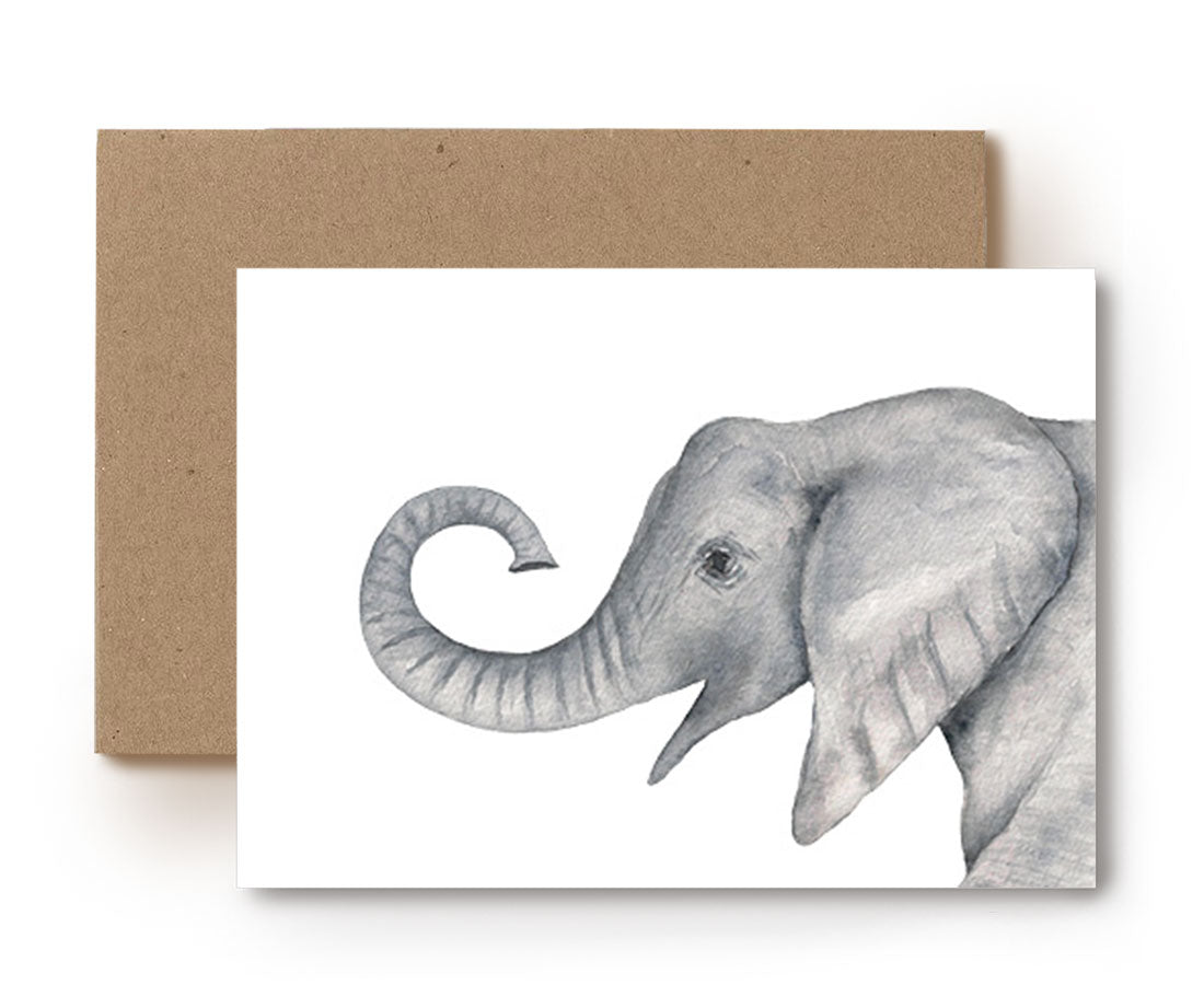 aquarel kaart olifant