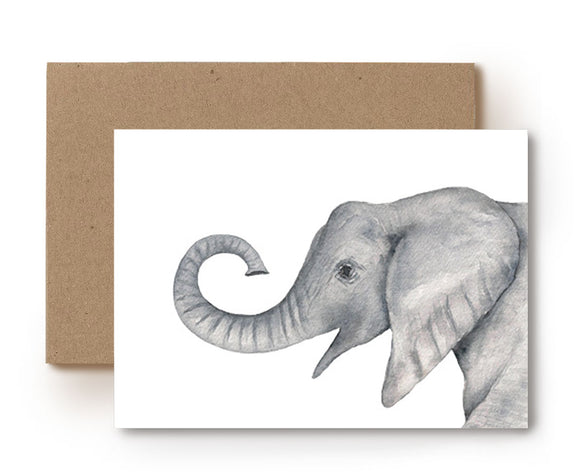 aquarel kaart olifant
