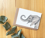 aquarel kaart olifant