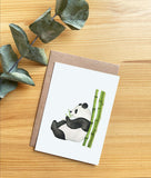 aquarel kaart panda