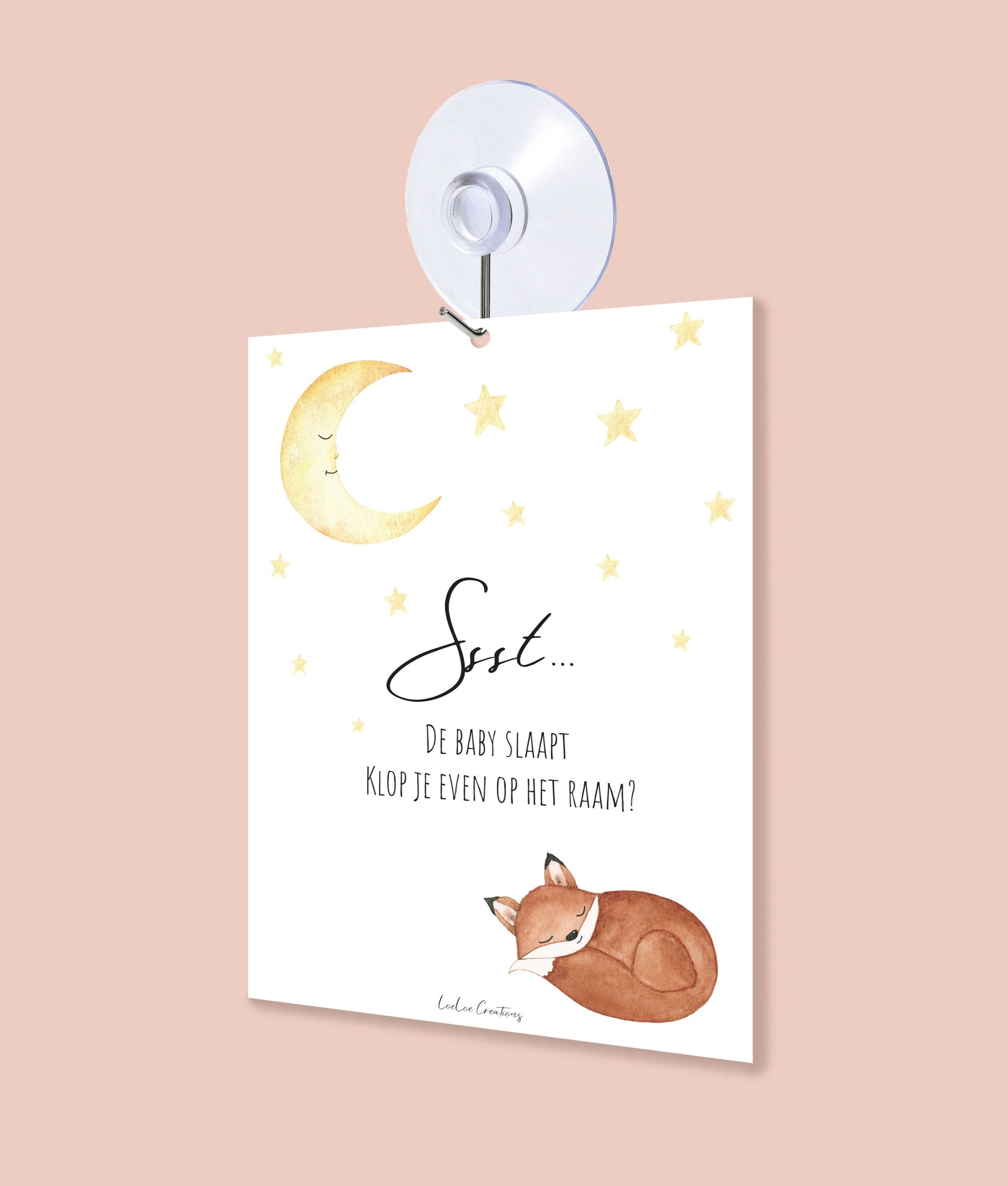 raamkaartje de baby slaapt